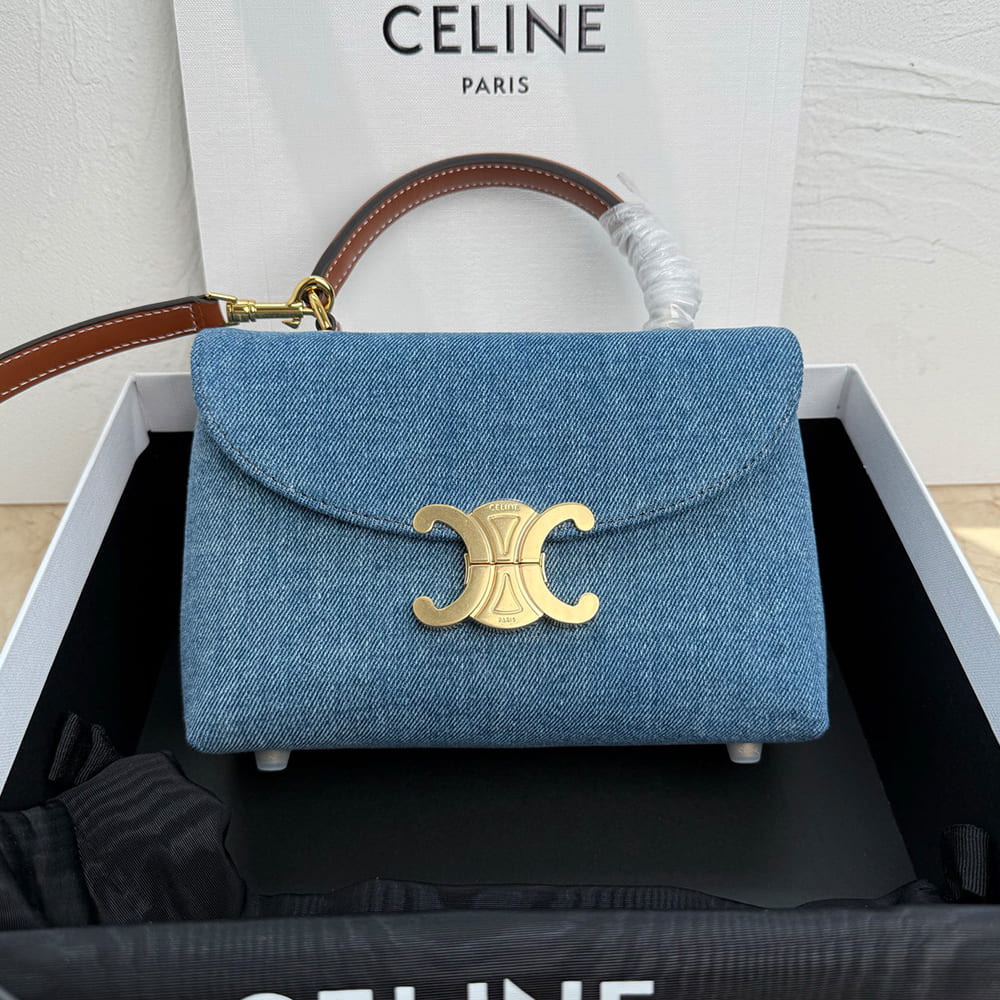 Ce1i*e TEEN NINO BAG IN DENIM(HIGH-END GRADE)