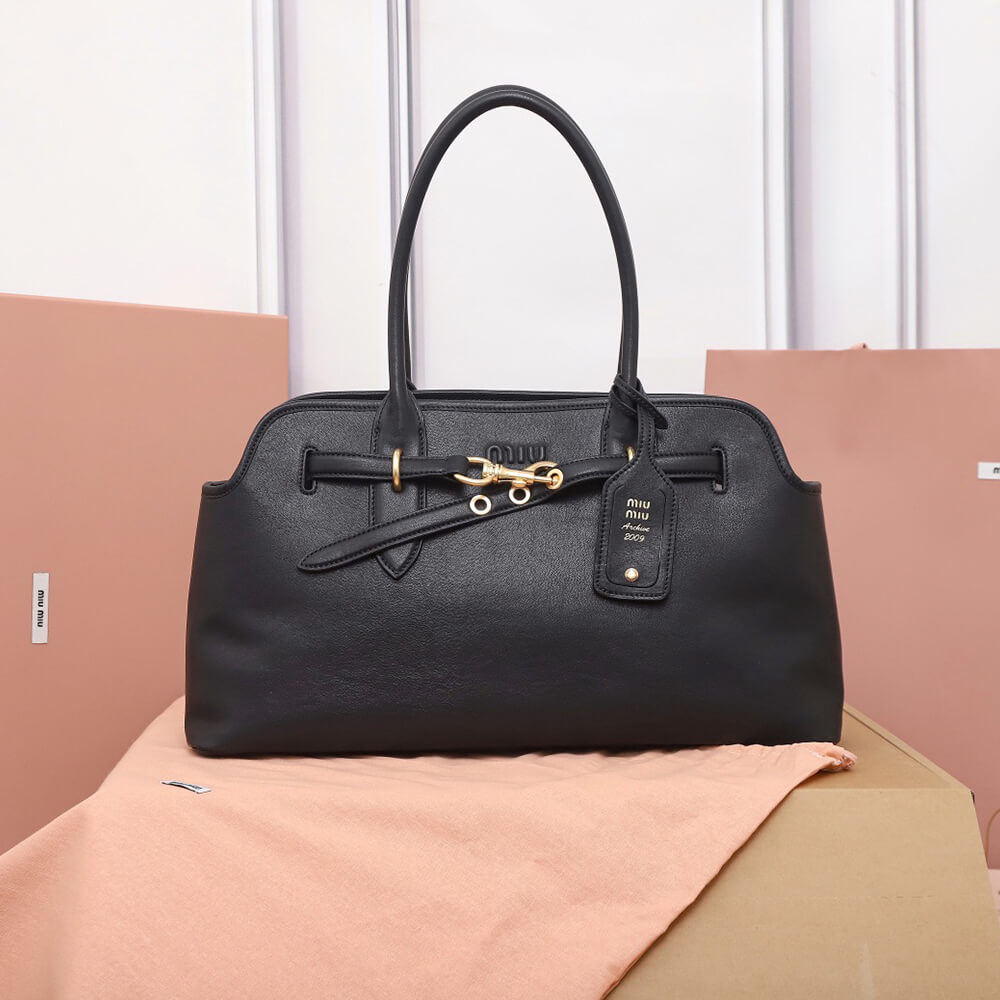 M1um1u Large Aventure nappa leather bag(HIGH-END GRADE)