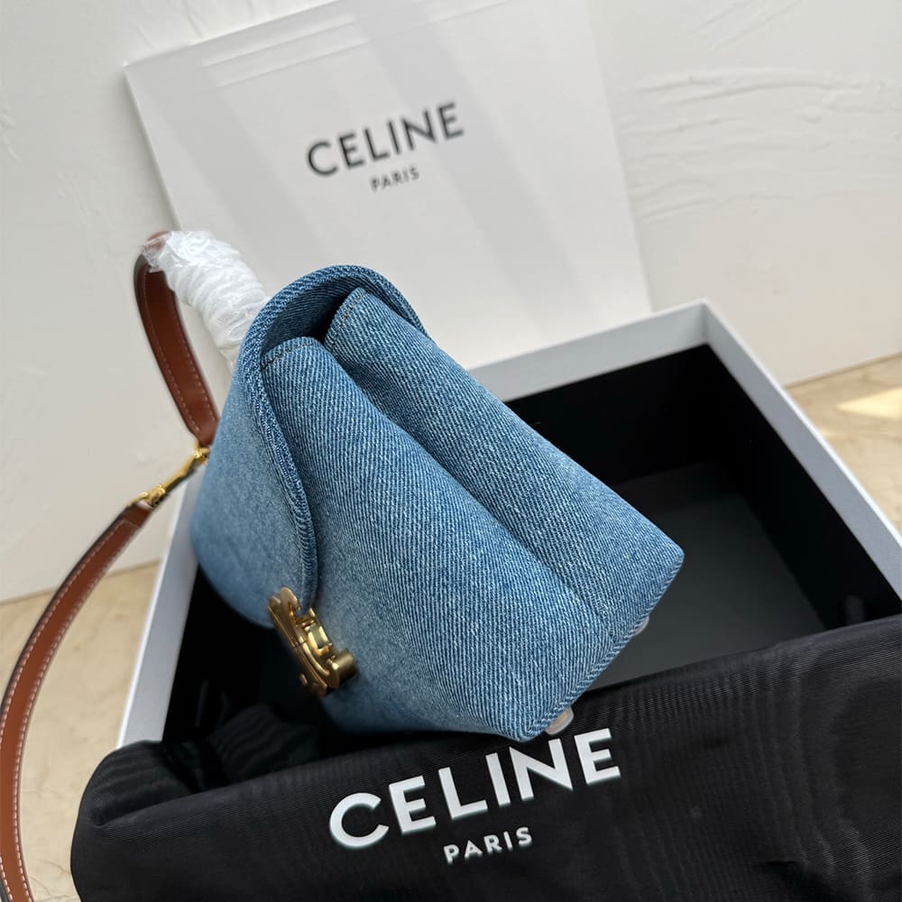 Ce1i*e TEEN NINO BAG IN DENIM(HIGH-END GRADE)