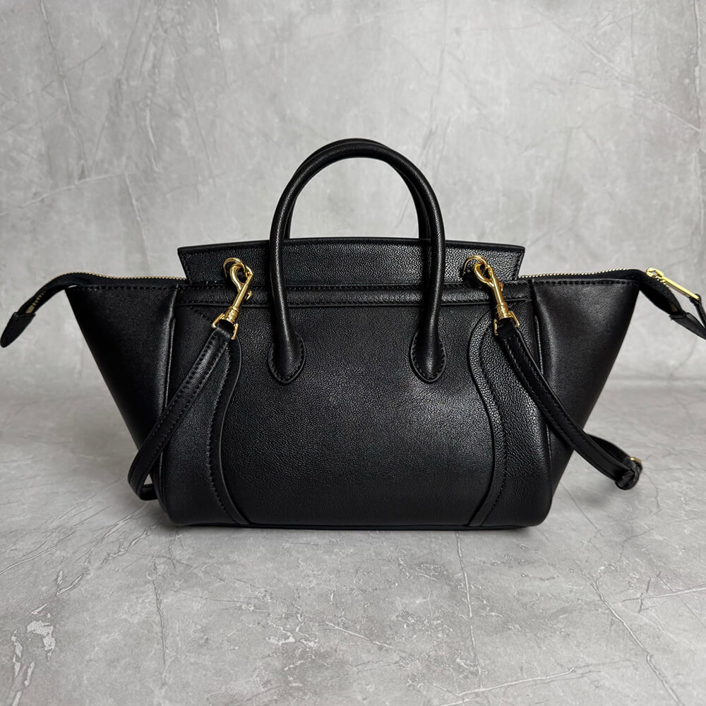 Ce1i*e SMALL NEW LUGGAGE IN S*pPLE SHINY LAMBSKIN(HIGH-END GRADE)