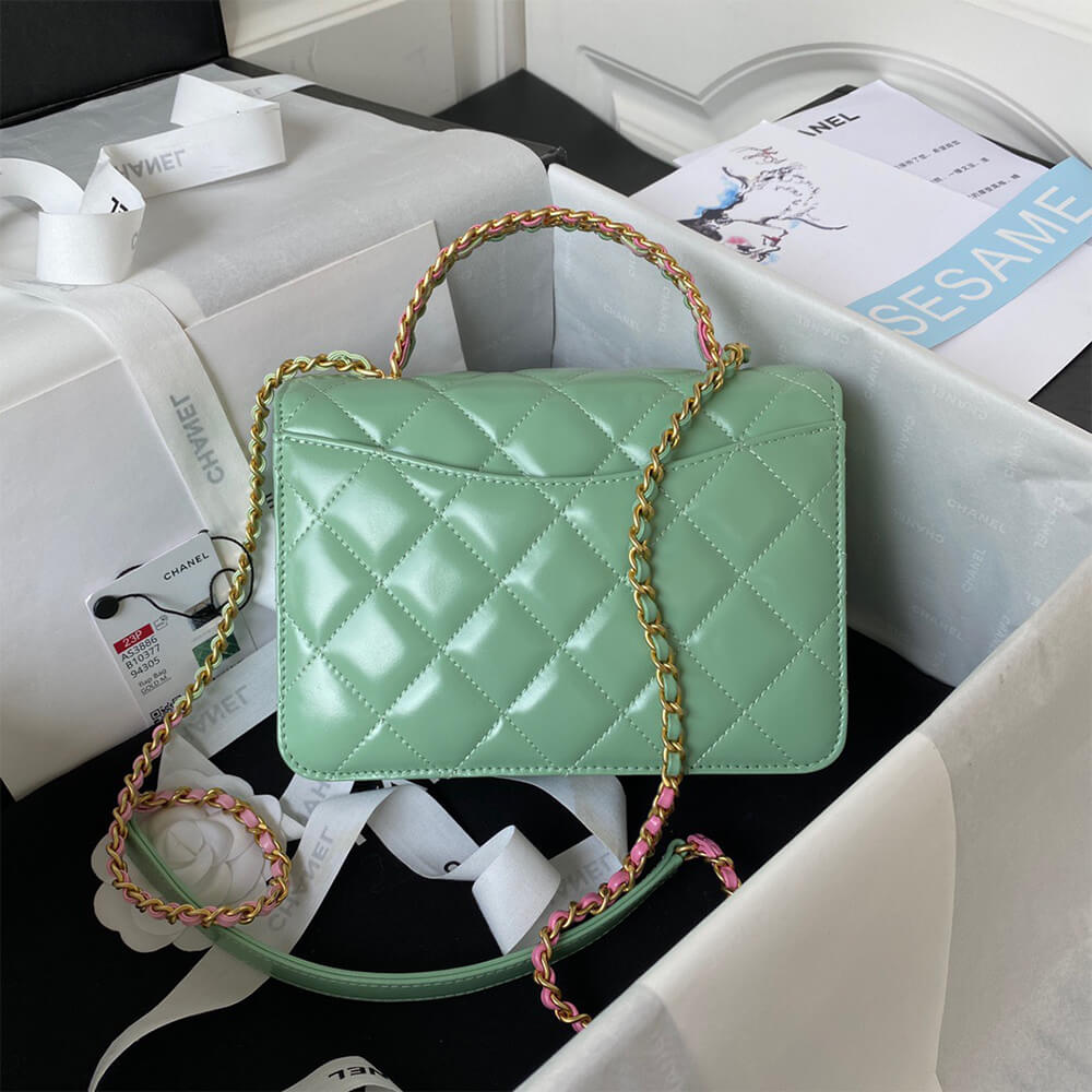 MINI FLAP BAG WITH TOP HANDLE