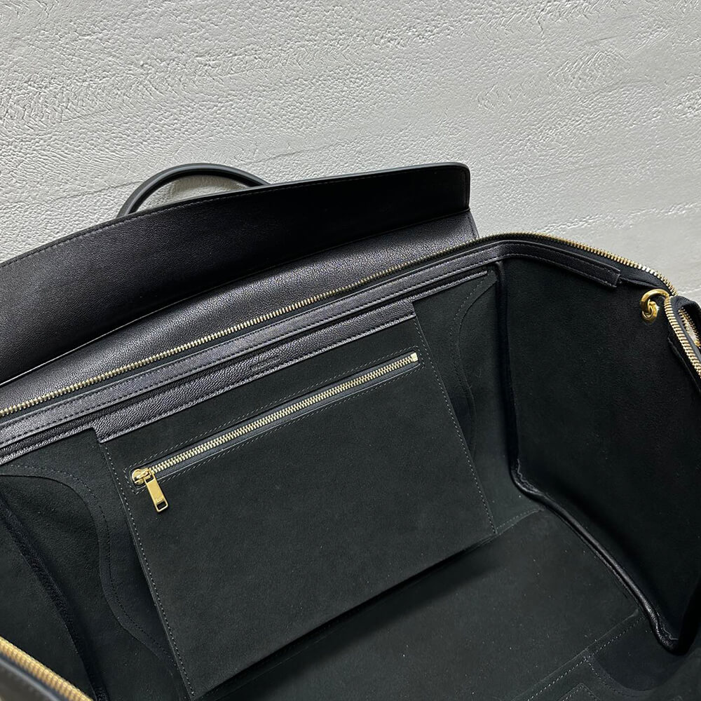 Ce1i*e MEDIUM SMILING NEW LUGGAGE IN S*pPLE SHINY LAMBSKIN(HIGH-END GRADE)